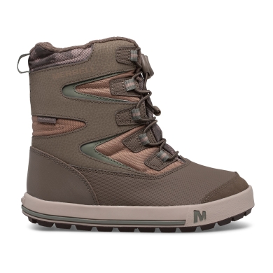 Merrell Zimowe buty Snow Bank 3.0 WTPF (wodoodporne) ciemnobrązowe dziecięce